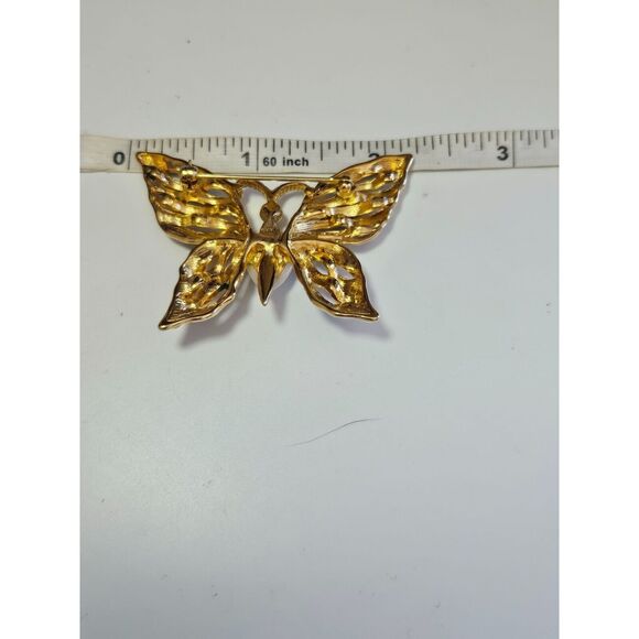 **Final Sale** FO Fernando Originals gold tone butterfly brooch - Picture 4 of 10